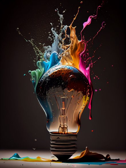 Abstract glowing flame drops in electric illumination ,generative artificial intelligence